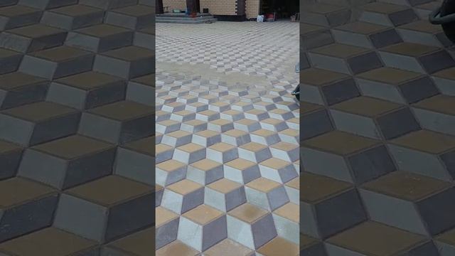 Укладка тротуарной плитка "ромб" смотреть онлайн