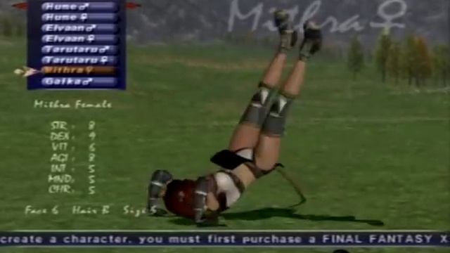 Final Fantasy XI - Mithra Character Creation смотреть онлайн