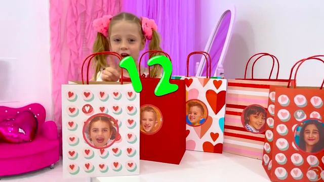 Настя и папа | Настя делает подарки друзьям на День святого Валентина | like Nastya смотреть онлайн