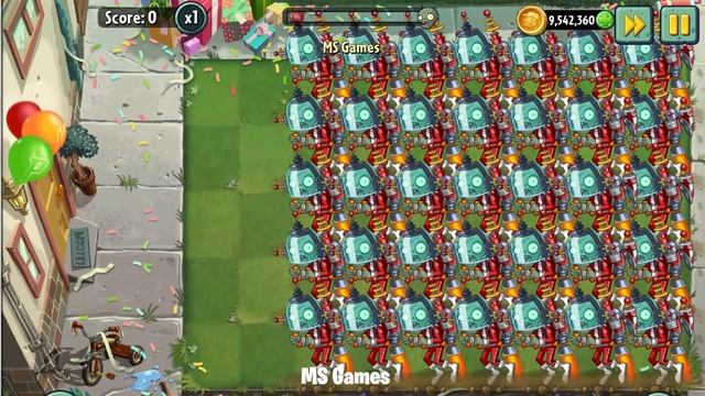 PvZ 2 All Plants Power Up Vs Blastronaut Zombies смотреть онлайн