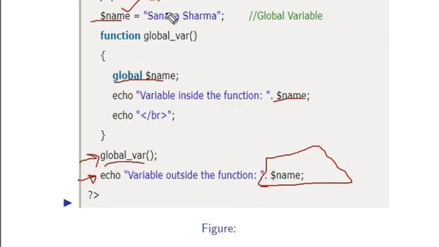 PHP SCOPE OF VARIABLES смотреть онлайн