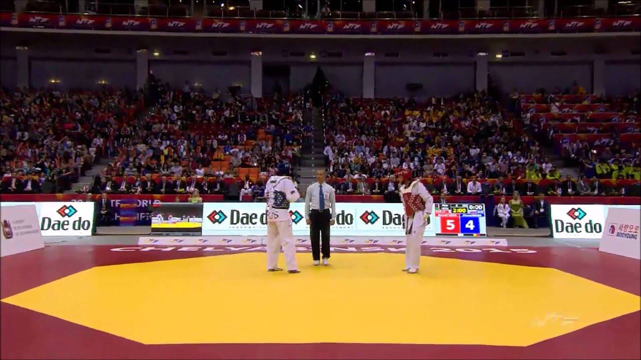 Taekwondo WTF. Чемпионат мира 2015. Gold final. M-68. Denisenko-Tazegul. смотреть онлайн