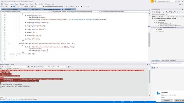 Dot NetCore EntityFramework CodeFirst CRUD Console App смотреть онлайн