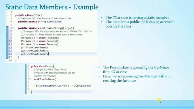 021 static members in java with example смотреть онлайн