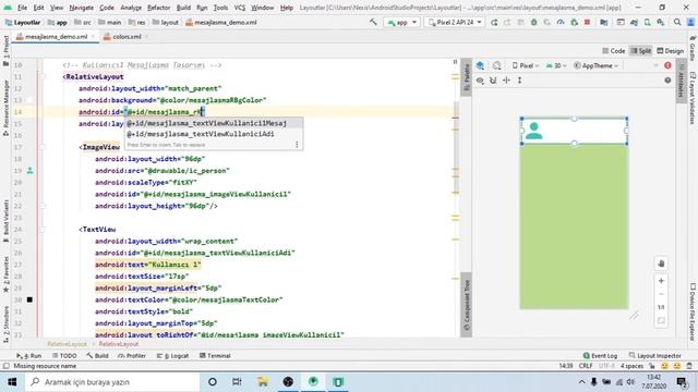 RelativeLayout İle Mesajlaşma Sayfası Tasarımı Yapalım смотреть онлайн