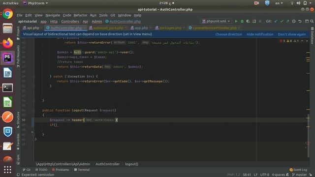 laravel API complete tutorial #014 - laravel logout API using JWT смотреть онлайн