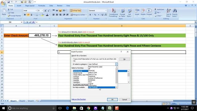How to Convert Amount in Words in Peso on Excel in Two Different Format смотреть онлайн