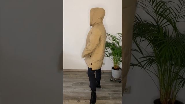 Зимняя удлиненная куртка в горчичном цвете?Размеры отличные!