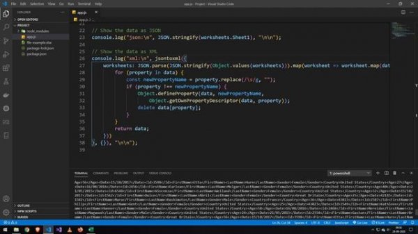 Working with XLSX in JavaScript