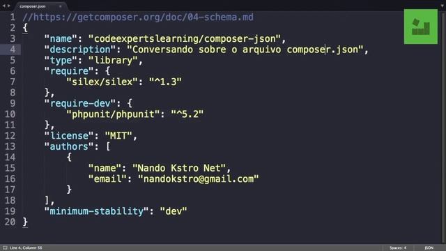{Curso} Conhecendo o Composer - O Arquivo Composer.JSON смотреть онлайн
