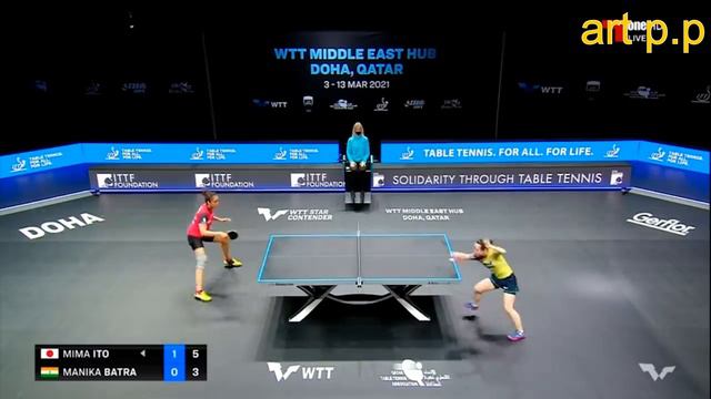 Ito Mima Vs Manika Batra #탁구 #pingpong
