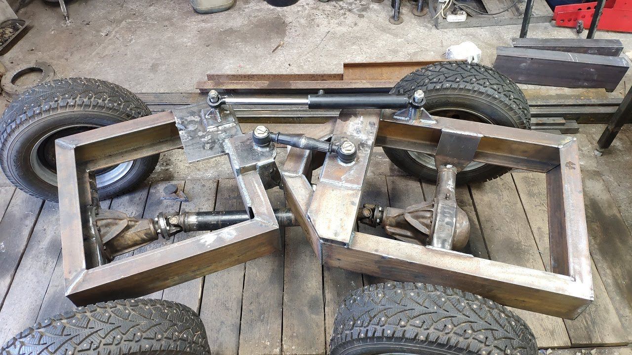 Самодельный минипогрузчик. Рама. смотреть онлайн