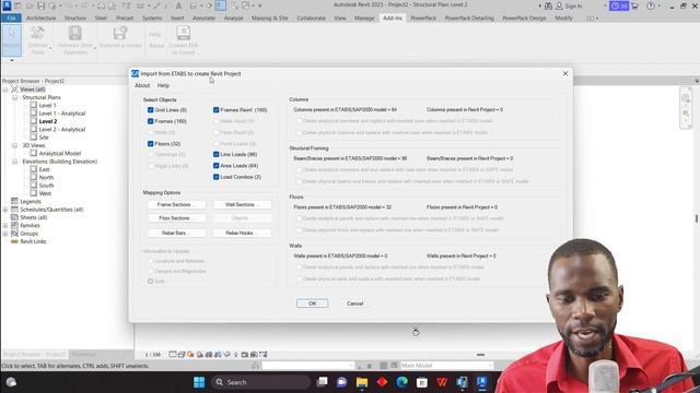 Export from Revit to ETABS || ETABS to Revit смотреть онлайн