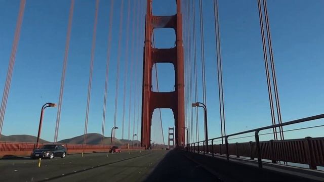 San Francisco road through the bridge Golden Gate смотреть онлайн