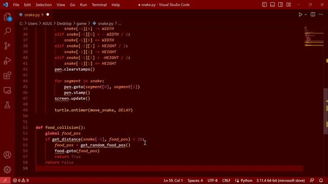python snake game in 30 minutes + ASMR! смотреть онлайн