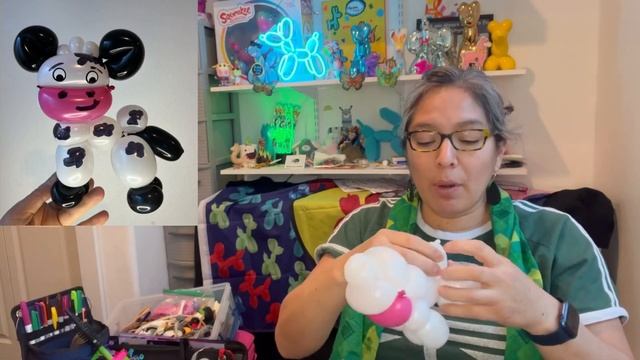 Cow balloon tutorial (line twisting design) смотреть онлайн