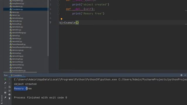 Python Constructor and Destructor смотреть онлайн