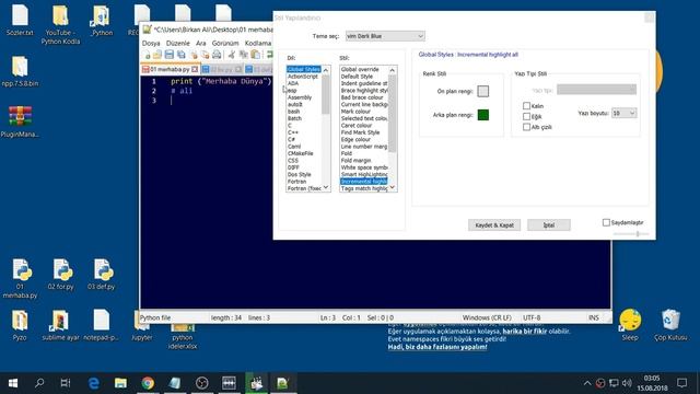 04 - Notepad++ ve Görsellik ve Python смотреть онлайн