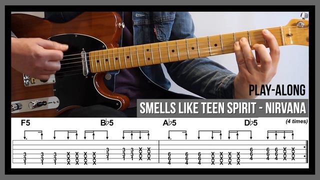 Smells Like Teen Spirit (TAB) - Power Chord Guitar Riffs - Nirvana смотреть онлайн