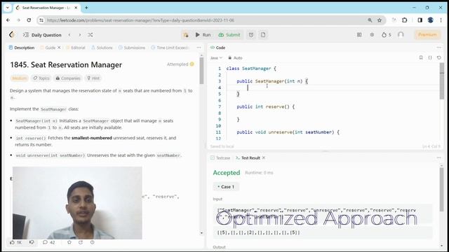 1845 Seat Reservation Manager | LeetCode Problem Explanation | Daily Challenge смотреть онлайн