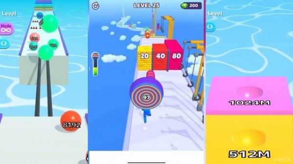 BallRun 2048 vs Layer Man Run vs BallRun Infinity