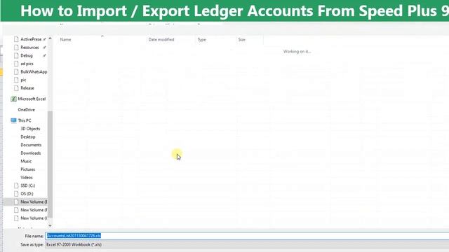 Speed Plus 9.0: How to Import / Export Ledger Accounts From Excel Sheet. DEMO www.solversolutions.i смотреть онлайн