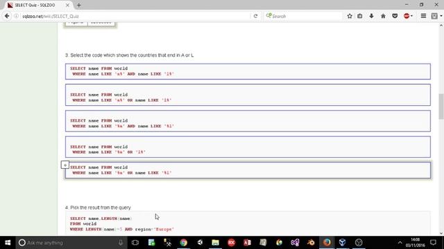 SQL zoo walk through part 2 смотреть онлайн