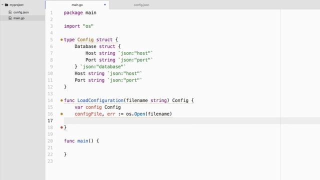 Load a JSON Configuration from File in a Golang Application смотреть онлайн
