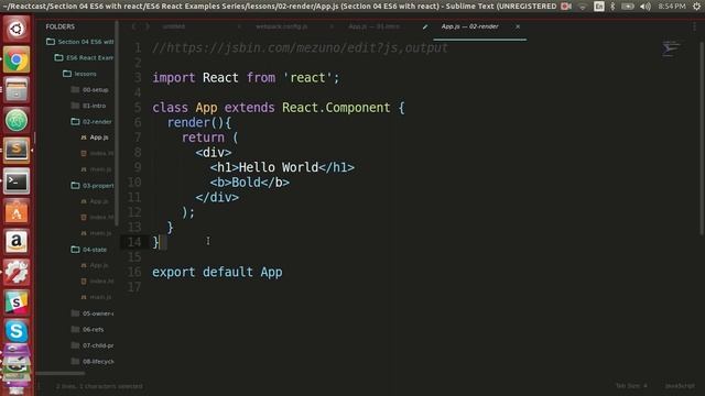 React js with ES6 Understanding staeless components смотреть онлайн