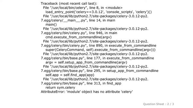 Django : Starting Celery: AttributeError: 'module' object has no attribute 'celery' смотреть онлайн