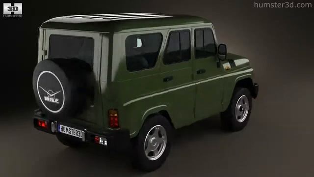 UAZ Hunter (315195) 2012 by 3D model store Humster3D.com смотреть онлайн