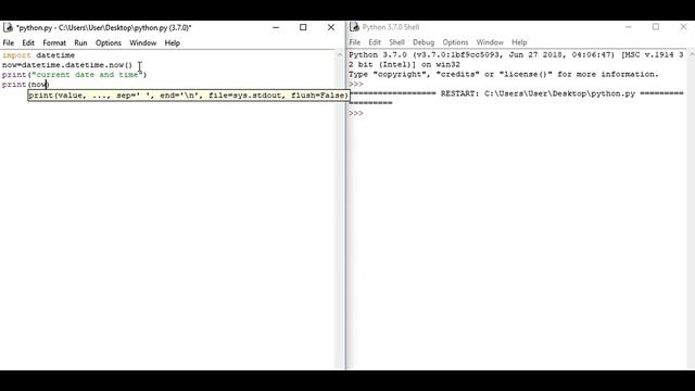 Python program to display current date and time [basic-2] смотреть онлайн