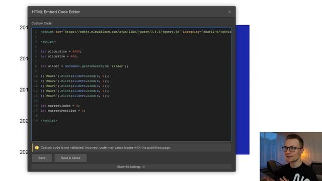 Webflow - Créer un Slideshow Custom (code embed) смотреть онлайн