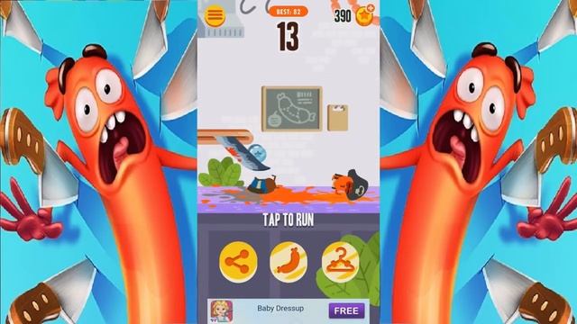 БЕГИ, СОСИСКА, БЕГИ! #2 Опасное приключение сосиски на кухне Веселая игра Run Sausage Run смотреть онлайн