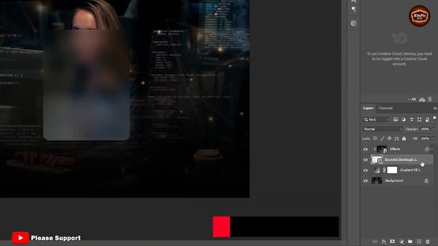 ✅How to Create Transparent Glass Effect on Images in PHOTOSHOP Tutorial? смотреть онлайн