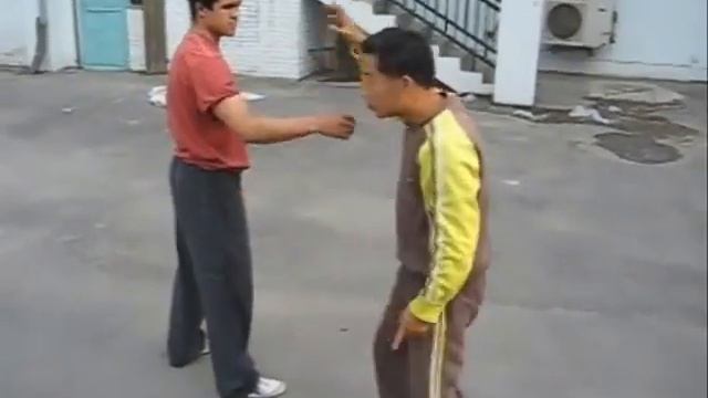 Мастер Чжоу Цзинсюань демонстрирует применение пигуа цюань.