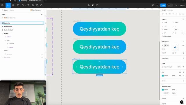 Gradient button hover animation смотреть онлайн