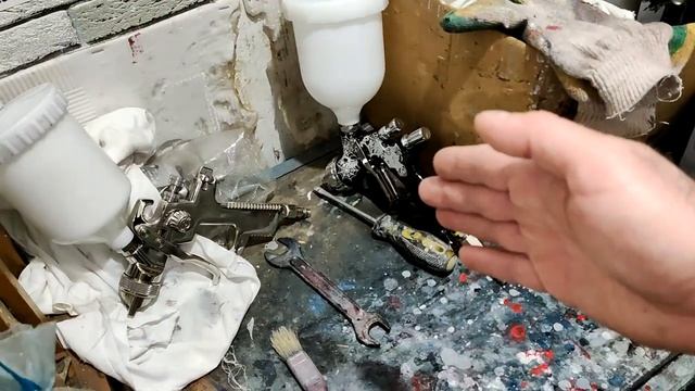 Краскопульт Gravity GTI Pro T110 1.3 мм с AliExpress. Видеообзор краскопульта, факел распыления. смотреть онлайн