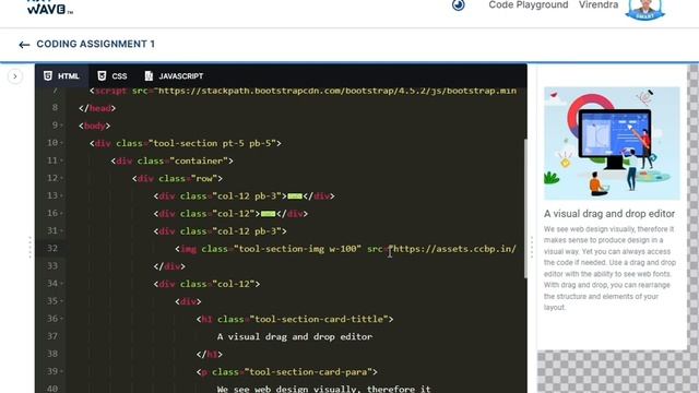 How to Create Responsive Website | HTML |CSS | Bootstrap | coding Assignment -1 | Tool Section смотреть онлайн