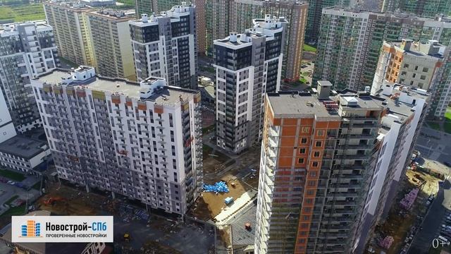Обзор с воздуха ЖК «YouПитер» от застройщика «Арсенал-Недвижимость» (аэросъемка: август 2018 г.) смотреть онлайн