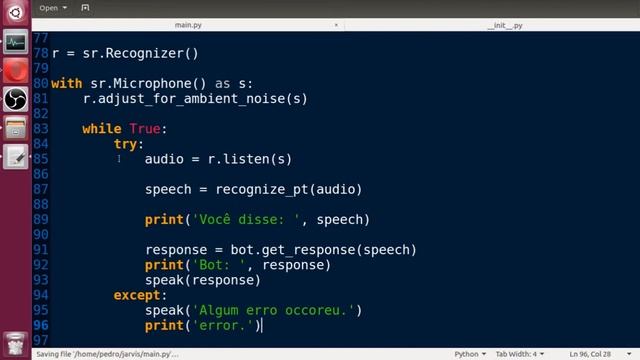 #3 COMO CRIAR O SEU ASSISTENTE VIRTUAL EM PYTHON - RECONHECIMENTO DE VOZ POCKETSPHINX смотреть онлайн