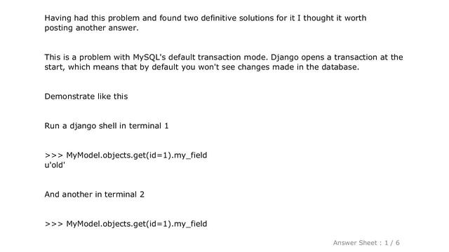 PYTHON : How do I force Django to ignore any caches and reload data? смотреть онлайн