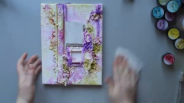 Step-by-step Tutorial Mixed-media Canvas 