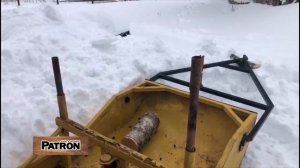 Сани для трелевки леса за снегоходом.