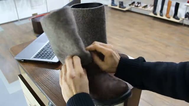 Зимние женские ботинки, 100% замша+войлок. Очень теплые на низком ходу смотреть онлайн