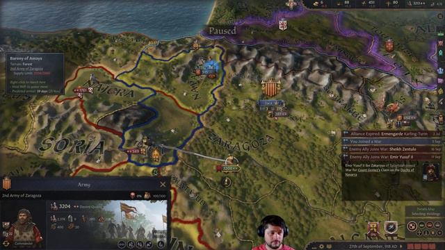Crusader Kings 3 - The Iberian Struggle 2.0 - Episode 11 - Saving Duke Wedker001 of Navarra смотреть онлайн