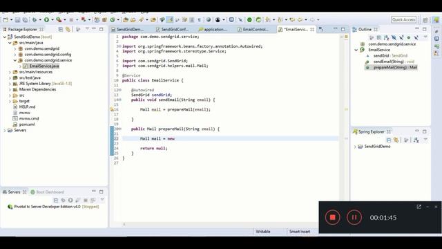 SendGrid Integration In SpringBoot | JAVA 1.8 | 2019 смотреть онлайн