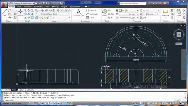 AutoCAD 2011 - 8.1 -- Desenvolvendo um projeto do zero A.avi смотреть онлайн