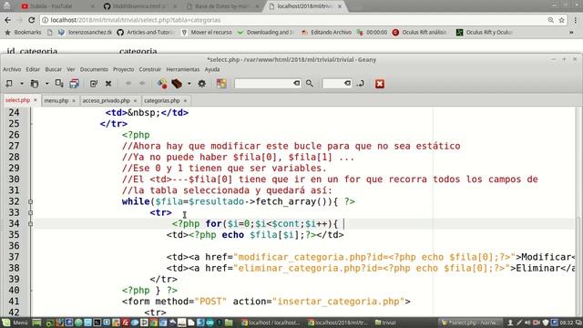 BaseDatos dinamica: modificar select.php смотреть онлайн