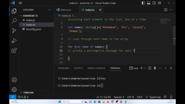 how to use for...of loop in TypeScript смотреть онлайн